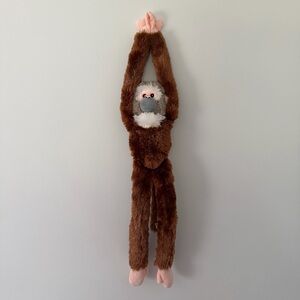 Wild Republic Hanging Monkey Plush Stuffed Animal Snap Hands Toy